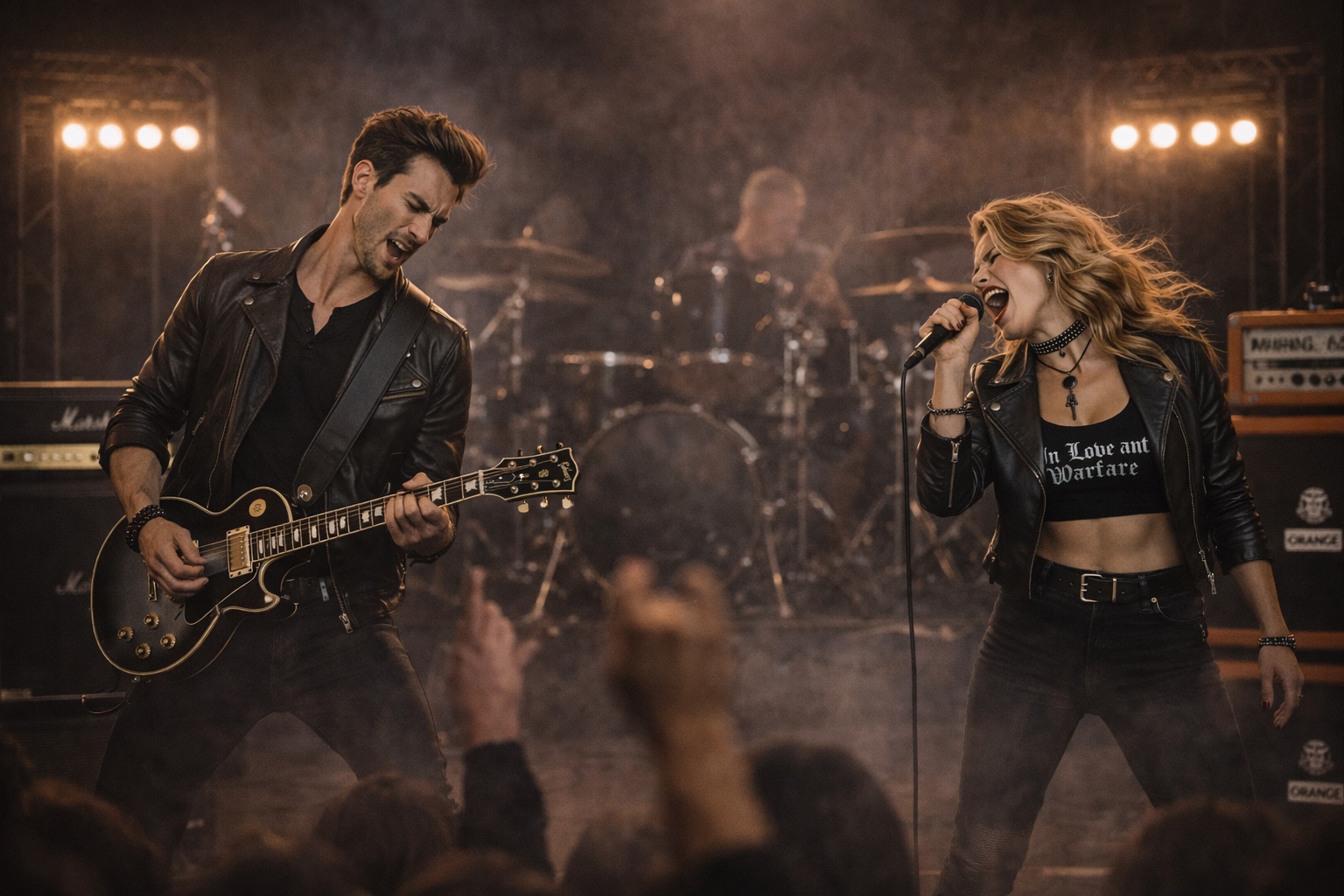 In Love and Warfare performing live